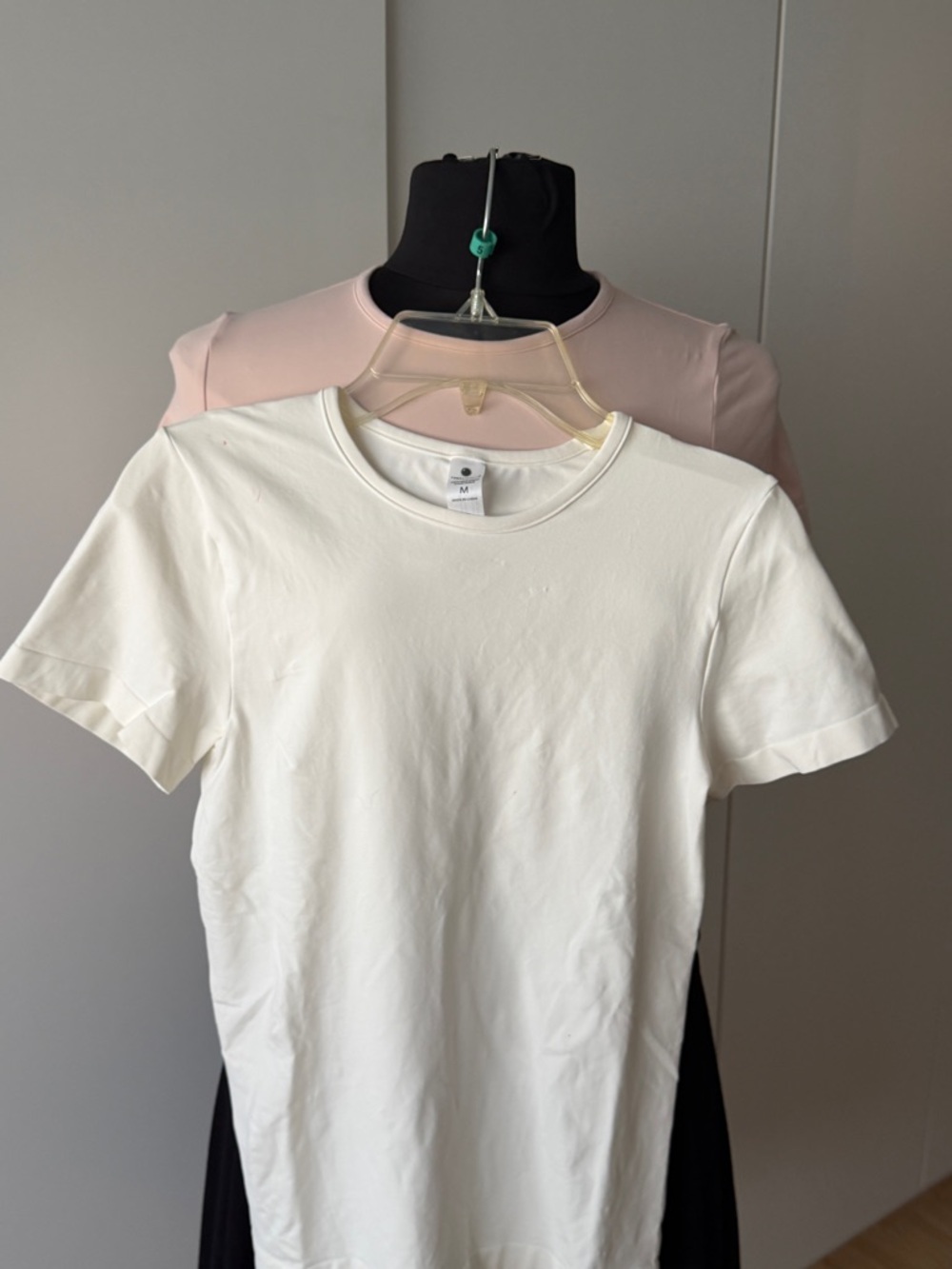 Yogalicious  two tees cream and blush Short Sleeve Crew Tee